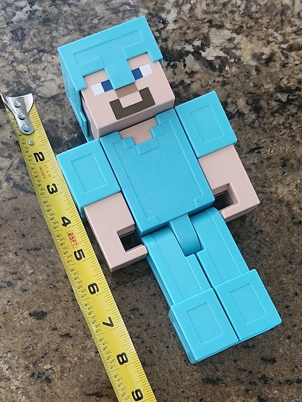 Minecraft Diamond Armor Steve Large Scale Action Figure 8.5" - Picture 7 of 8
